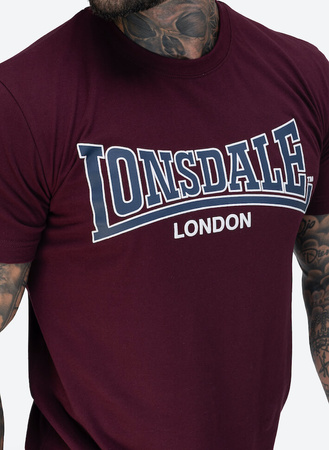 T-shirt LONSDALE DUKINFIELD bordowy