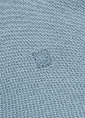 POLO PIT BULL Denim Washed Pique SMALL LOGO washed blue