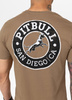 T-shirt PIT BULL SAN DIEGO CA BLACK coyote brown