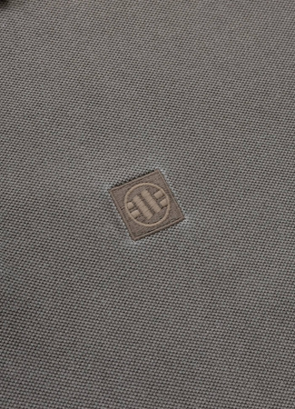 POLO PIT BULL Denim Washed Pique SMALL LOGO dark brown