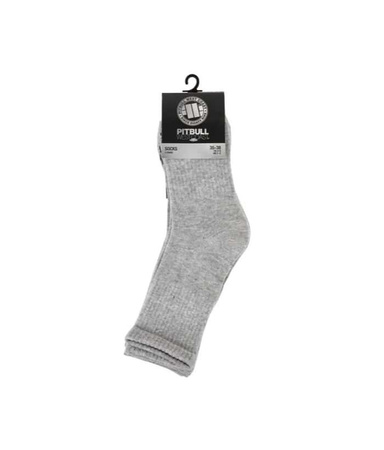 Długie skarpetki PIT BULL HIGH ANKLE TNT THIN szare cienkie - 3 pary