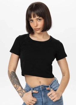 T-shirt damski PIT BULL Rib CROPPED WMN czarny