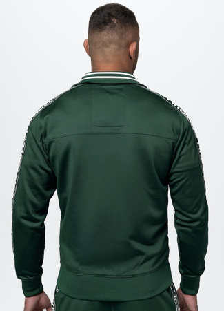 Bluza PIT BULL OLDSCHOOL TAPE LOGO TERRY bottle green stójka