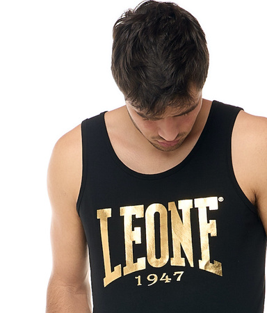 Tank-top treningowy LEONE NEW GOLD czarny