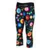 Legginsy sportowe damskie  EXTREME HOBBY FOLK 2 3/4 czarny