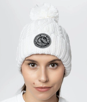 Czapka zimowa PIT BULL SNOW CREW WMN biała