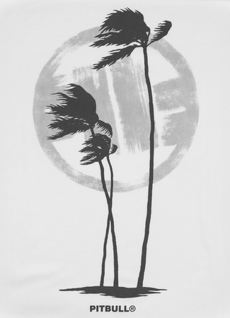 T-shirt PIT BULL PALMS biały