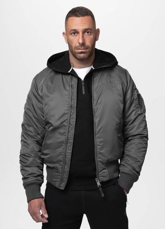 Kurtka PIT BULL HACKET WASHED BOMBER grafitowa