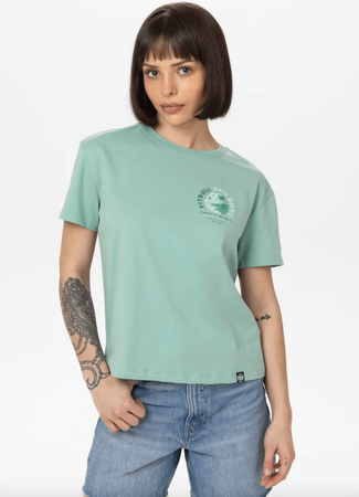 T-shirt damski PIT BULL Oversize PLANET SURF light mint