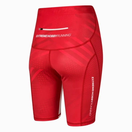 Legginsy biegowe 1/3 damskie EXTREME HOBBY POLSKA PRIME czerwony