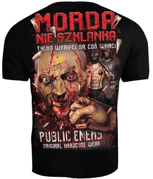 T-shirt PUBLIC ENEMY MORDA NIE SZKLANKA czarny