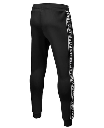 Spodnie dresowe PIT BULL OLDSCHOOL TAPE LOGO TERRY czarny