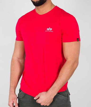 T-shirt ALPHA INDUSTRIES SMALL LOGO czerwony (speed red) 188505 328