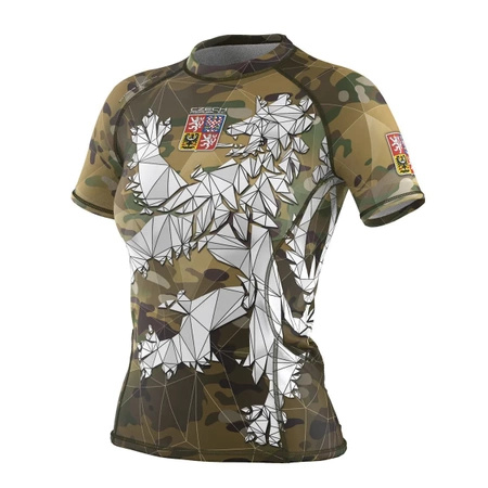 Short sleeve rashguard damski EXTREME HOBBY CZESKI LEW camo