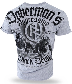 T-shirt DOBERMANS BLACK DEVIL II TS198 szary
