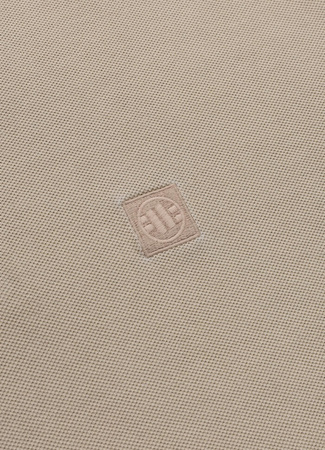 POLO PIT BULL Denim Washed Pique SMALL LOGO dark sand