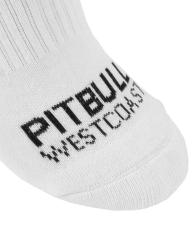 Długie skarpetki PIT BULL HIGH ANKLE THICK TNT biało/grafitowo/czarne grube - 3 pary