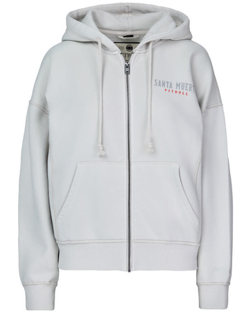 Damska bluza PIT BULL Washed LOVIA SANTA MUERTE WMN white stone rozpinana