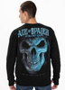 Bluza PIT BULL BLUE SKULL czarna prosta