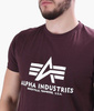 T-shirt ALPHA INDUSTRIES BASIC bordowo-biały (deep maroon) 100501 21
