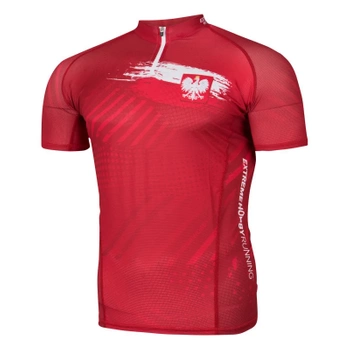 Koszulka rozp. biegowa męska EXTREME HOBBY POLSKA PRIME czerwony