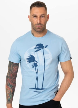 T-shirt PIT BULL PALMS light blue