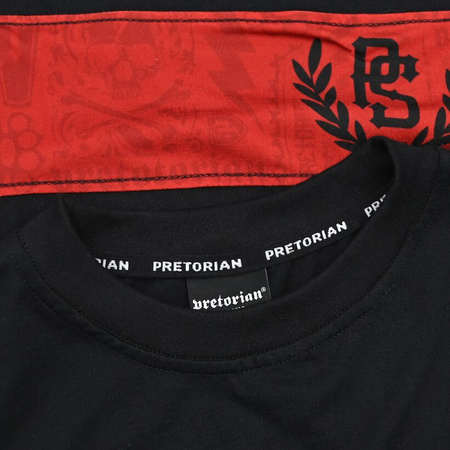 T-shirt PRETORIAN TROUBLE RED STRAP czarny