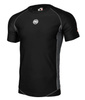 Rashguard PIT BULL COMPRESSION SMALL LOGO REFLECTIVE czarny krótki rękaw