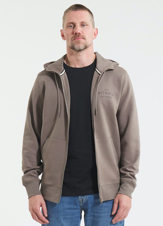 Bluza PIT BULL SAMPSON brązowa (taupe) rozpinana kaptur