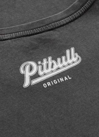 T-shirt damski PIT BULL Denim Washed ANGEL LOGO grafitowy