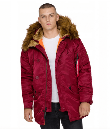 Kurtka ALPHA INDUSTRIES N3B VF 59 bordowa (deep maroon) 103141 21