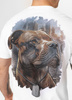 T-shirt PIT BULL HERO biały