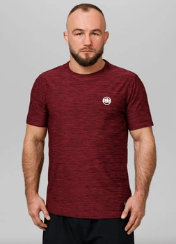 T-shirt PIT BULL SMALL LOGO CASUAL SPORT bordowy (burgundy melange)