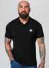 POLO PIT BULL Jersey slim fit SMALL LOGO czarne