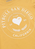 T-shirt damski PIT BULL HEARTIE WMN żółty (pale yellow)