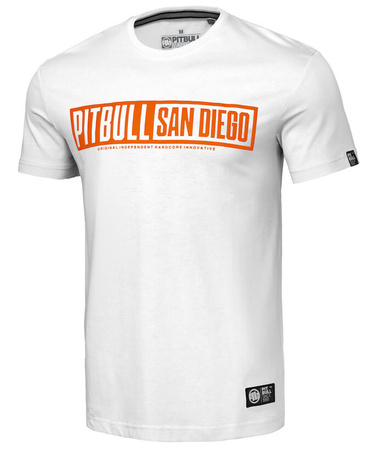 T-shirt PIT BULL PITBULL EIGHTY NINE DOG biały