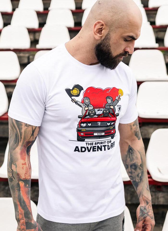 T-shirt PGWEAR ADVENTURE biały