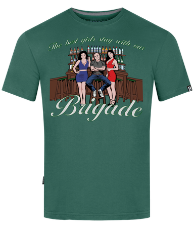 T-shirt BRIGADE THE BEST GIRLS zielony