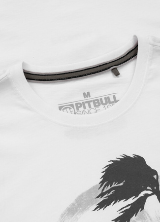 T-shirt PIT BULL PALMS biały