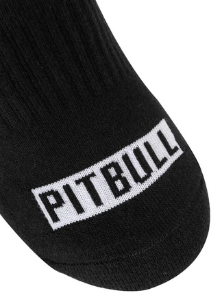 Długie skarpetki PIT BULL HIGH ANKLE czarne grube - 3 pary