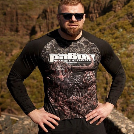 Longsleeve Rashguard Mesh Performance PIT BULL WARRIOR XVIII