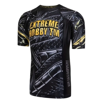 Short sleeve rashguard kids EXTREME HOBBY BONE CRUSHER czarny