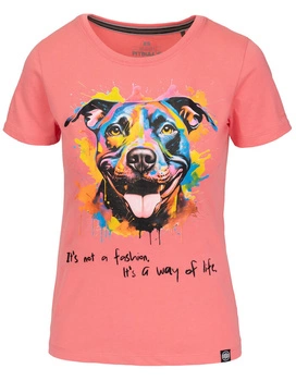 T-shirt damski PIT BULL WATERCOLOR WMN coral