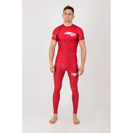 Short sleeve rashguard EXTREME HOBBY POLSKA PRIME czerwony