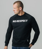 Bluza NO RESPECT SLOGAN czarna prosta