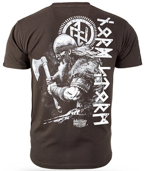 T-shirt DOBERMANS VIKING REACTION TS368 brązowy