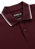 POLO PIT BULL regular LOGO STRIPES bordowe (burgundy)