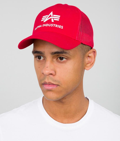 Czapka ALPHA INDUSTRIES TRUCKER BASIC czerwona (speed red) 186902 328