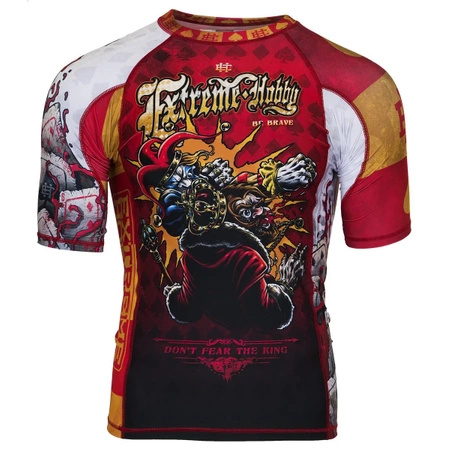 Short sleeve rashguard EXTREME HOBBY KILLER CARDS 2 czerwony