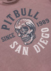 T-shirt PIT BULL T-shirt PIT BULL Denim Washed RAW EDGE SKULL LOGO dusty burgundy